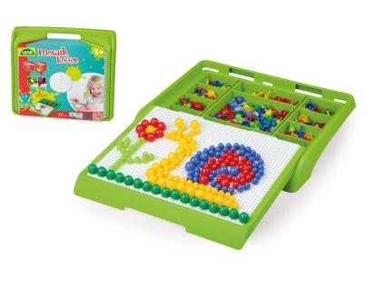 Mozaika klobouček 1cm hladká 300ks + 1,5cm hladká 100ks v kufříku 30x26x4,5cm