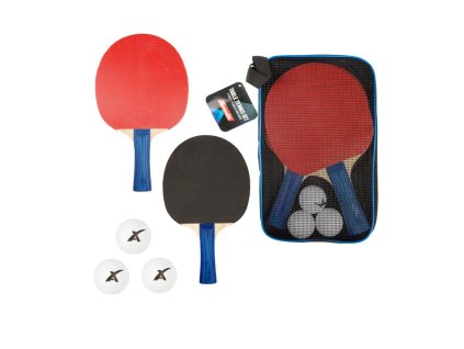 Sada stolní tenis 2 pálky 26cm + 3 míčky v pouzdře