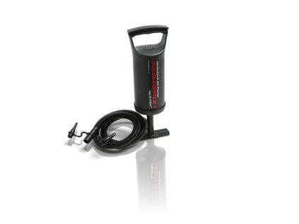 Pumpa ruční dvoukomorová s doplňky plast 29cm v krabici