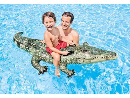 Lehátko Krokodýl nafukovací s úchyty 170x86cm od 3 let