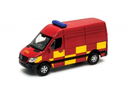 Welly Mercedes-Benz Sprinter Panel Van 1:34 fire červené