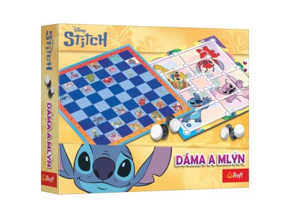 Dáma a Mlýn Lilo & Stitch společenská hra v krabici 29x19x4 cm