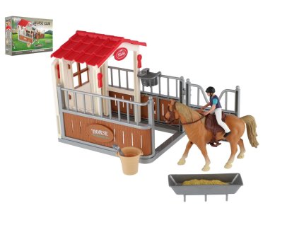 Sada farma kůň s doplňky plast v krabici 30x20x7,5cm