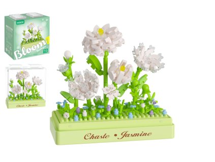 Stavebnice mini KOCO Jasmín plast 285ks v krabičce 11x12x5cm