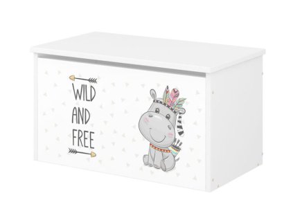 box na hracky truhla s motivem hippo
