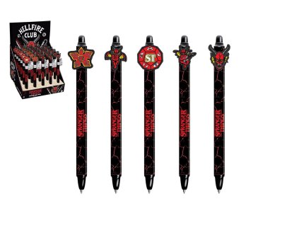 Tužka/pero gumovací Stranger things 15 cm plast 5 druhů (1 ks)
