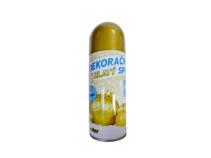 Dekorační sprej zlatý 250ml 17cm