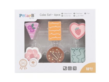 Dřevěné dortíky 6 ks