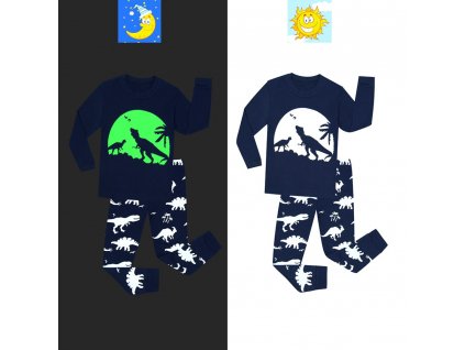 Boys Excavator Cartoon Pajamas Sets Kids Pyjamas Glow in the Dark Baby Pajamas Sets Kids Pijamas 1