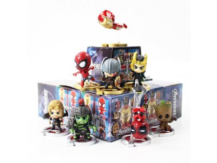 Vtipné figurky hrdinů Avengers, sada 8 kusů