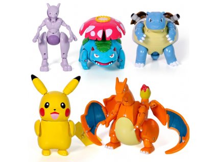 Pikachu Charizard Action Figures Charmander Squirtle transformation Capsule Doll Deformation Poke Pet Toys Pokebolas Game Balls 1