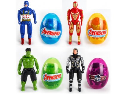 14 cm vysoké figurky hrdinů Marvel ukrytých ve vajíčku k sestavení