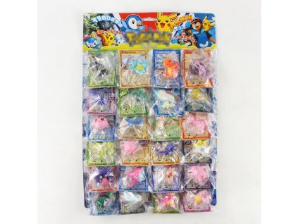 Sada 24 ks figurek Pokémonů s kartami