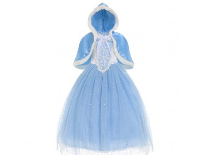 Girls Cinderella Princess Dress Elegant Blue Frocks For Summer Evening Prom Kids Dress Up Formal Party 8