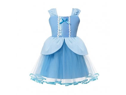 Girls Cinderella Princess Dress Elegant Blue Frocks For Summer Evening Prom Kids Dress Up Formal Party 10