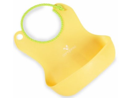 135489 241625 cangoroo silikonovy bryndacek baby bib am am zluty