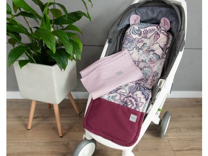 2 dilna sada do kocarku decka vafel bavlna premium kvety retro