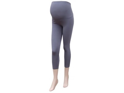 Gregx Těhotenské legíny 3/4 délka - šedá, vel. XS/S (Velikosti těh moda XS/S)