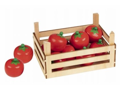 Goki Dřevěný košík s rajčaty