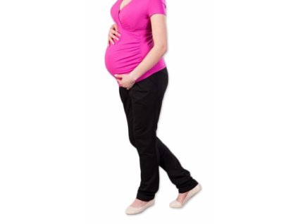 Těhotenské kalhoty/tepláky Gregx,  Awan s kapsami - černé