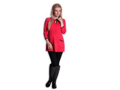 Be MaaMaa Tunika, šaty 3/4 rukáv - koral (Velikost oblečení S/M)