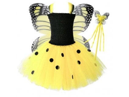 1 Vestido Infantil Real 2019 Girls Tutu Dress Baby Fluffy Tulle With Butterfly Wing Halloween Kids Party (1)