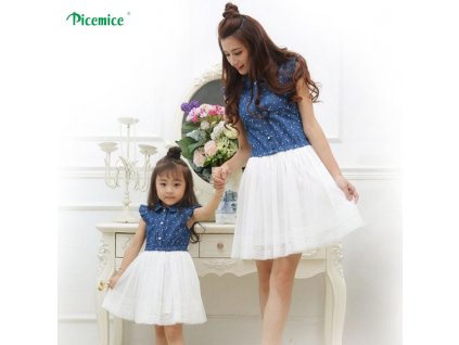 1 Mother Daughter Dresses 2020 Summer Family Clothing Mom and Daughter Dress Family Matching Outfits Dress for