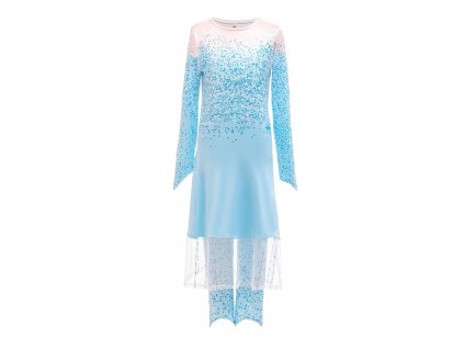 3 Girls Elsa Princess Dress Kids Flower Costume Set Snow Queen 2 Elza Children Birthday Halloween Party