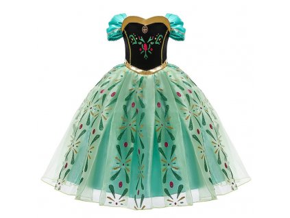 1 Girls Elsa Princess Dress Kids Flower Costume Set Snow Queen 2 Elza Children Birthday Halloween Party