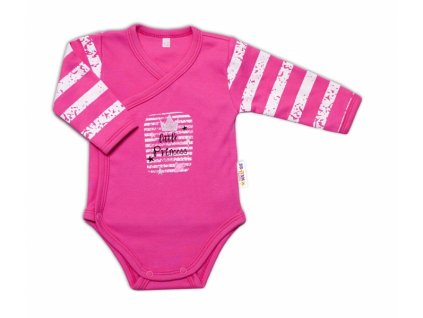 Baby Nellys Kojenecké body, dl. rukáv, zap. bokem Sweet Little Princess, růžová (Velikost koj oblečení 48 (0+))