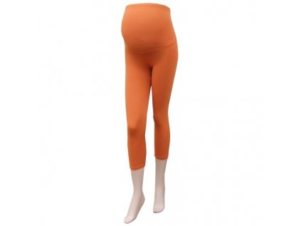 Gregx Těhotenské legíny 3/4 délka - oranžová, vel. XS/S (Velikosti těh moda XS/S)