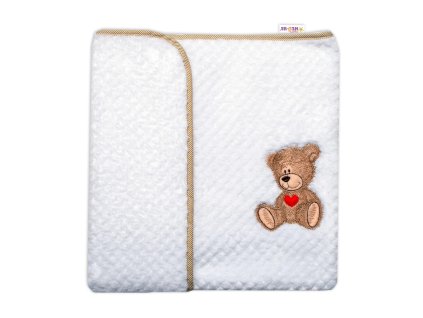 baby nellys detska deka sweet dreams by teddy 80x100cm flecce bila