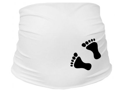 Těhotenský pás s nožičkami, vel. S/M - bílý, Be MaaMaa (Velikosti těh moda S/M)