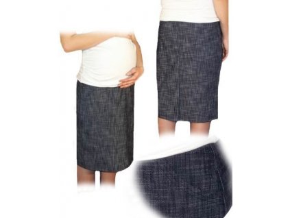 Be MaaMaa Těhotenská sportovní sukně s kapsami melírovaná - granát, vel. XXL (Velikosti těh moda XXL (44))