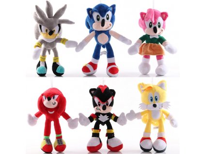 1 Sonic Plush Doll Toys Black Blue Yellow Sonic Plush Soft Stuffed Toy Hot Game Doll For (1)