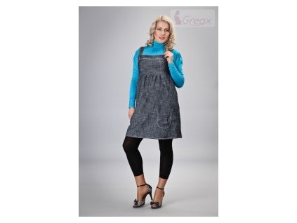 Gregx Elegantní šaty - granátový melírek (Velikosti těh moda XL/XXL)