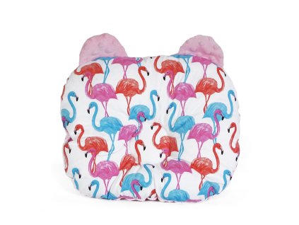 baby nellys oboustanny polstarek s ousky 30x35cm plamenak minky ruzova