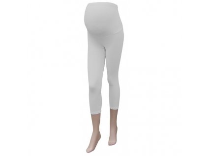 Gregx Těhotenské legíny 3/4 délka - bílá, vel. XS/S (Velikosti těh moda XS/S)