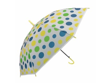 Tulimi Dětský holový deštník Puntík - žlutá, zelená, modrá