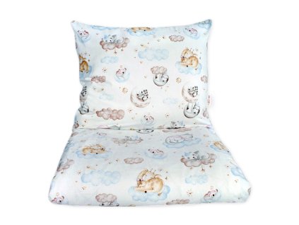 Baby Nellys 2-dílné bavlněné povlečení - Sweet Dreams, bílá (Velikost povlečení 140x200/70x80, Rozměry polštáře 70 x 80, Rozměry přikrývky 140 x 200)