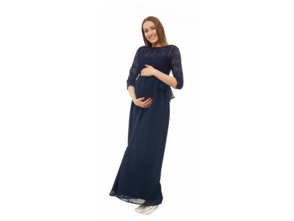 Be MaaMaa Těhotenské, společenské šaty - granátové, vel. XXL (Velikosti těh moda XXL (44))