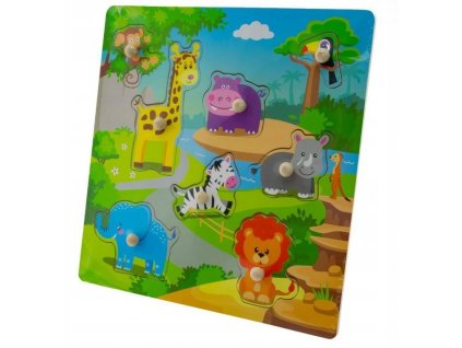 drevene zabavne puzzle vkladaci 30x30cm zoo velke