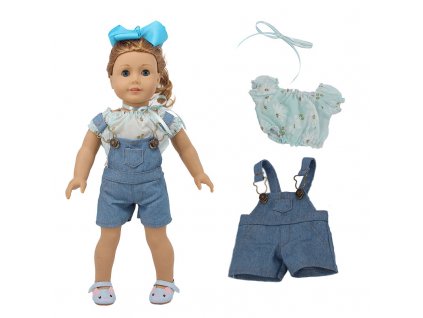 3 Doll 2Pcs Clothes Pants Fashion Set Fit 18 Inch American Doll 43 Cm Born Baby Generation