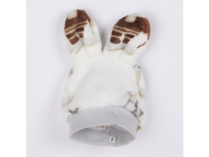 Kojenecká Wellsoft čepička s oušky New Baby Eskimo (Barva Bílá, Velikost 68/74)