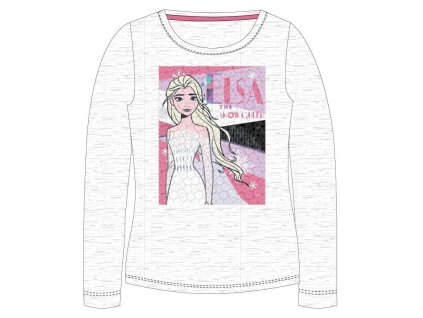 24132 divci triko frozen 52029001 dlouhy rukav sedy melir s flitry