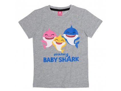 Dětské tričko BABY SHARK šedé