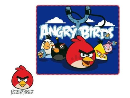FLÍSOVÁ DEKA ANGRY BIRDS (Velikost uni)