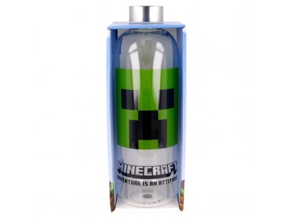 XL SKLENĚNÁ LÁHEV NA PITÍ MINECRAFT, 1020 ml