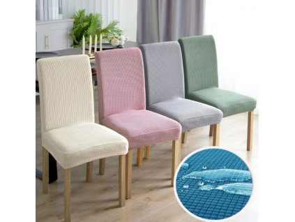 Elastické potahy na jídelní židli voděodolné jednobarevné 45x55 cm