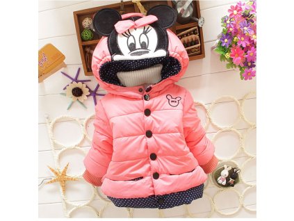 Big Size Baby Girls Jackets 2017 Autumn Winter Jacket For Girls Winter Minnie Coat Kids Clothes pink